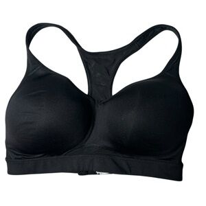 OLD NAVY ACTIVE black 34D padded Wirefree GO DRY pull on race back bra NWOT